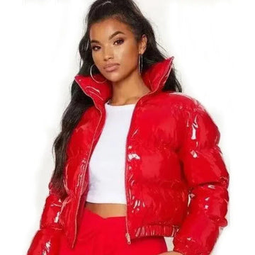 Women Glossy Cotton-Padded Jackets